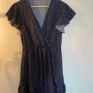 Navy Polkadot dress